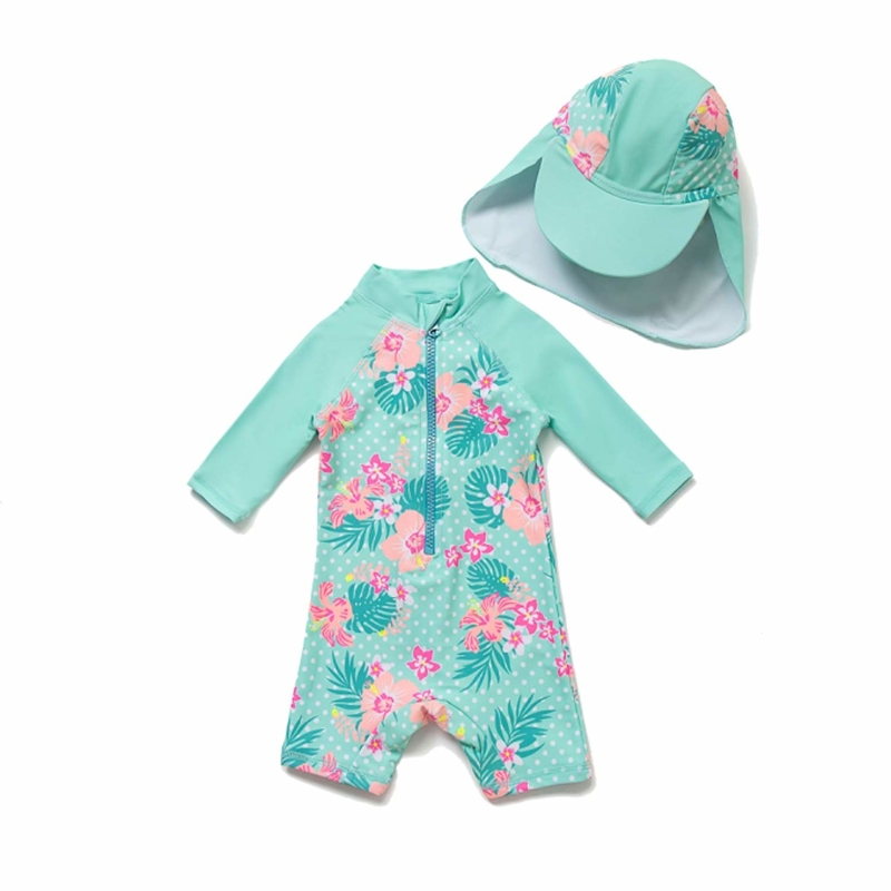 Baby/Peuter UV de Zonbescherming Uit één stuk van Swimwear SPF 50+ van het Meisjeszwempak Korte leverancier